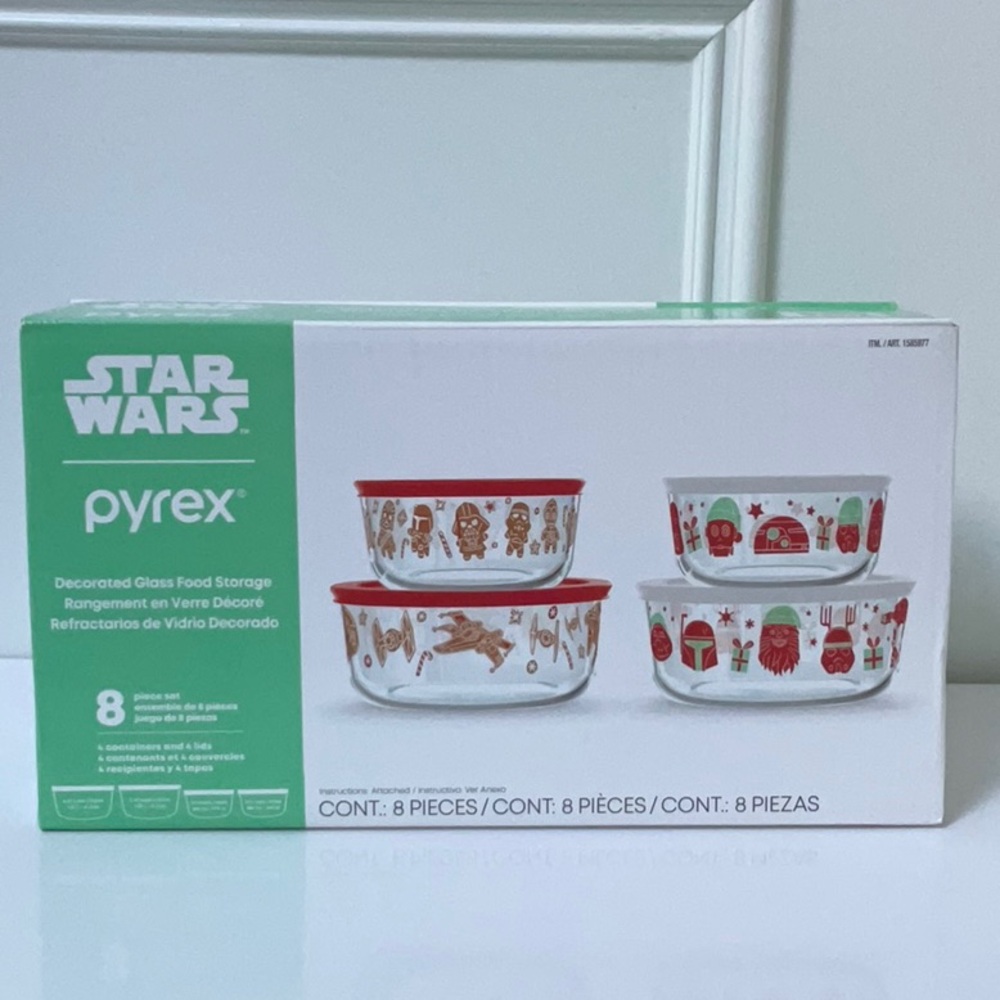 Pyrex Red and White Kitchen Set